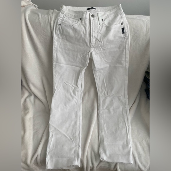 WHITE STRAIGHT CROP high rise - Picture 3 of 4